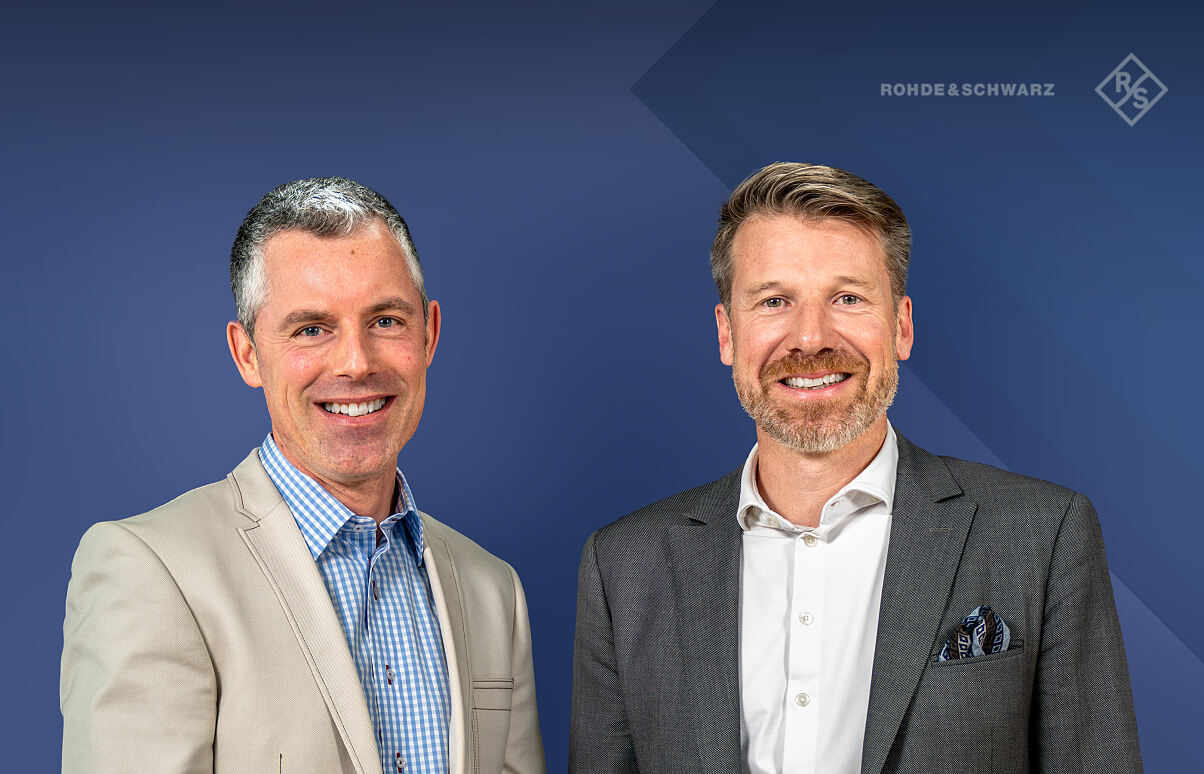 Rohde & Schwarz Networks and Cybersecurity GmbH - Geschäftsführer Constantin von Reden (l.) und Robert Mallinson